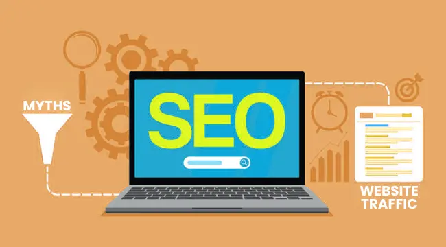 Infographic Showing SEO Myths and Ranking Tips